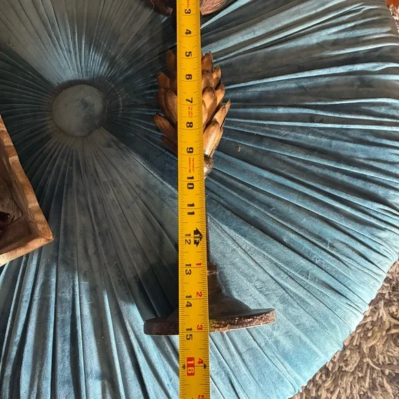 15’pillar candleholders bronze pine conceals cast iron base vintage pottery barn - Picture 3 of 16